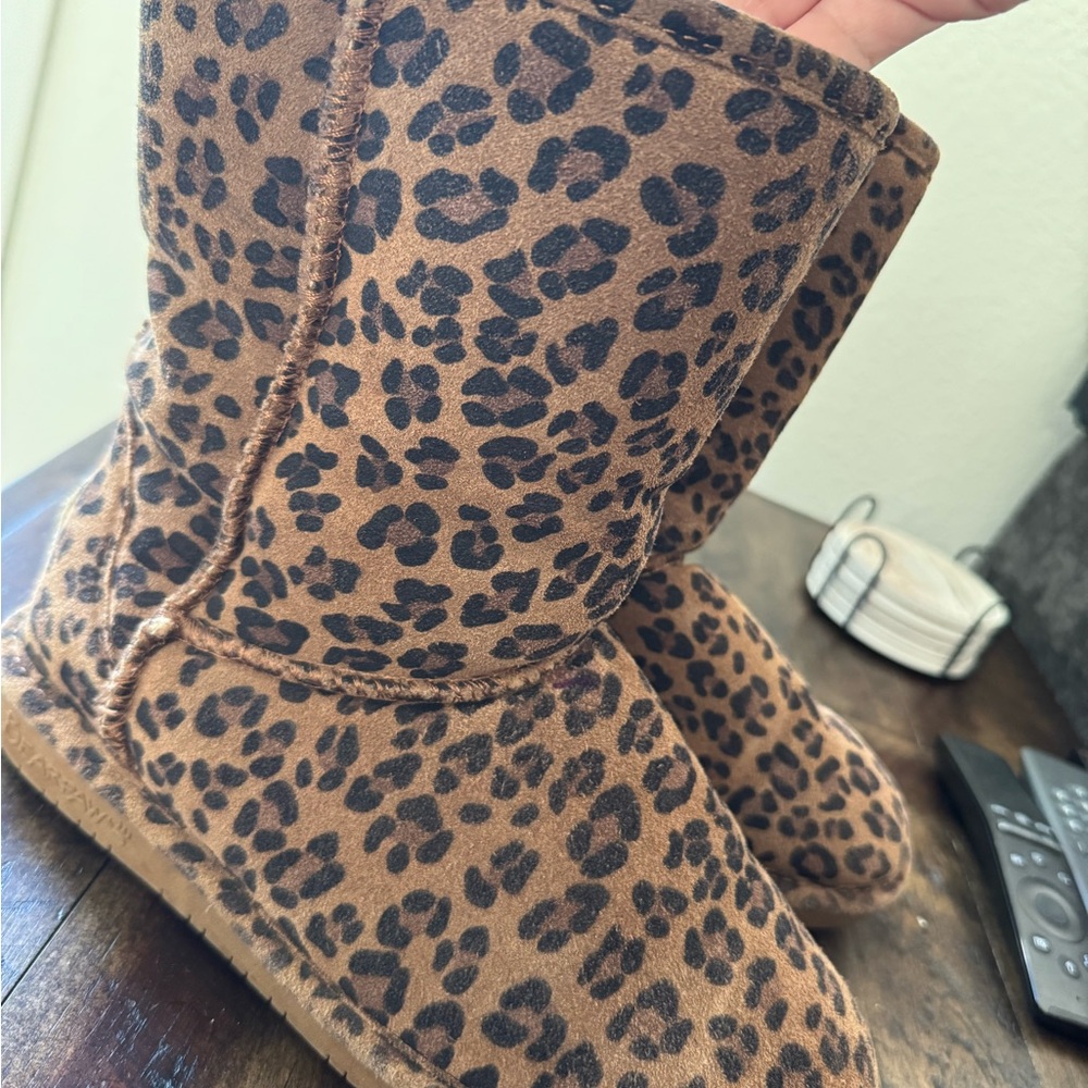 BearPaw Leopard Print Winter Boots - Picture 2 of 7